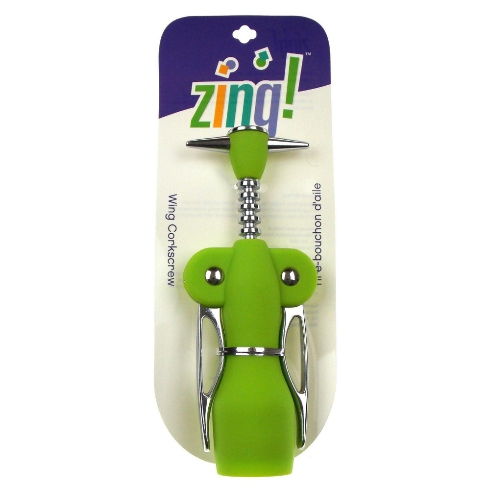 Green Zing Wing Corkscrew Durable Soft Grip Opener